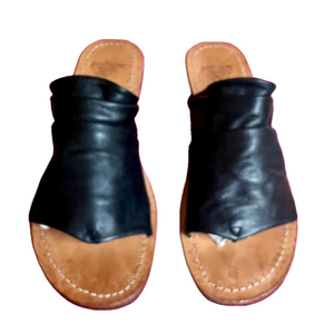 John Fluevog Rivers Amazon Sandals, Black, Size 11.